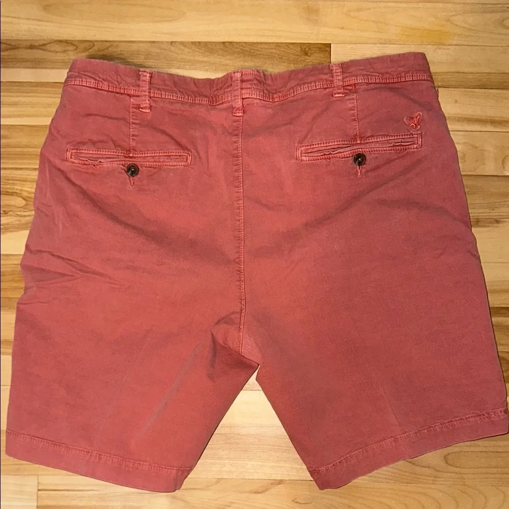 American Eagle Outfitters Red Flat Front Shorts